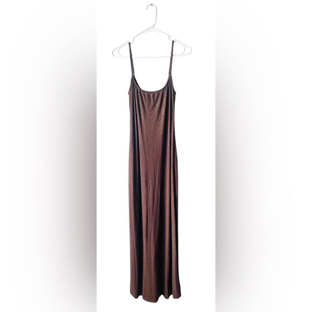 Aerie Strapless Shimmering Brown Dress